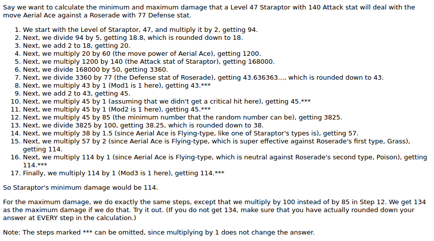 damage calc